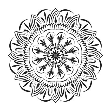 Vektör Soyut Mandala Deseni. Yazdırmak için Mandala Retro eli ya da poster, kart, el ilanı, çıkartma ya da dövme olarak kullanılacak