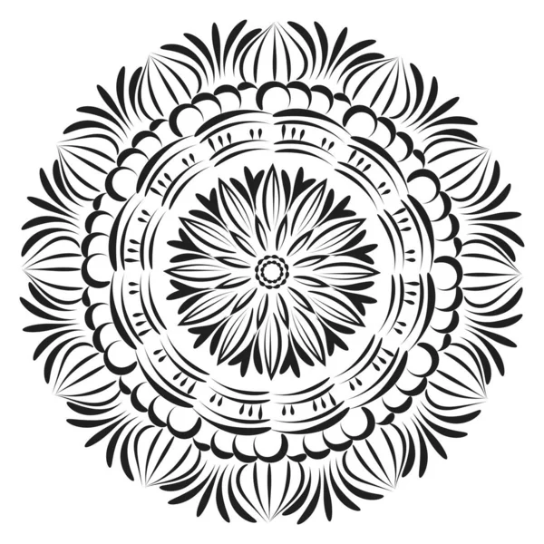 Vector Abstract Mandala Patroon Mandala Retro Hand Getekend Voor Afdruk — Stockvector