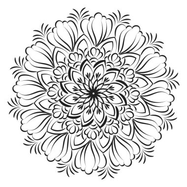 Vektör Soyut Mandala Deseni. Yazdırmak için Mandala Retro eli ya da poster, kart, el ilanı, çıkartma ya da dövme olarak kullanılacak