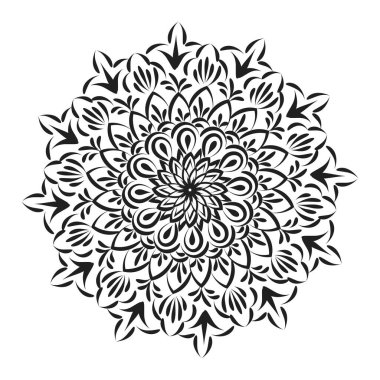Vektör Soyut Mandala Deseni. Yazdırmak için Mandala Retro eli ya da poster, kart, el ilanı, çıkartma ya da dövme olarak kullanılacak