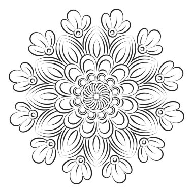 Vektör Soyut Mandala Deseni. Yazdırmak için Mandala Retro eli ya da poster, kart, el ilanı, çıkartma ya da dövme olarak kullanılacak