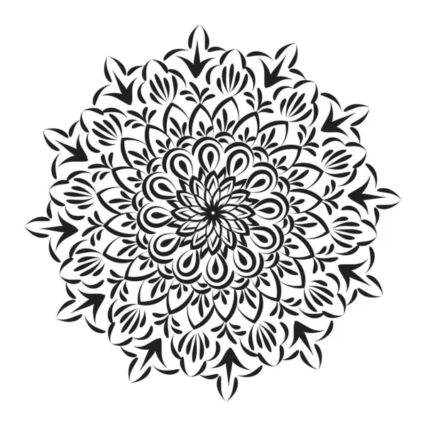 Vector Abstract Mandala Pattern Mandala Retro Dibujado Mano Para Imprimir — Archivo Imágenes Vectoriales