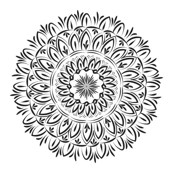 Vektor Absztrakt Mandala Minta Mandala Retro Kézzel Rajzolt Nyomtatásra Vagy — Stock Vector