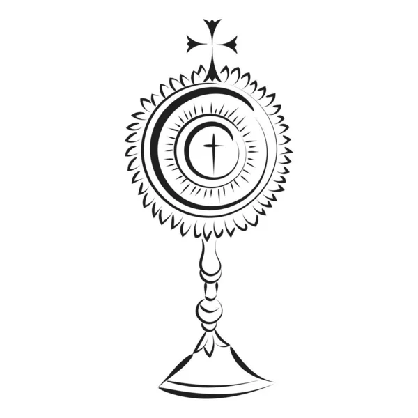 Corpus Christi Símbolo Cristiano Para Imprimir Usar Como Póster Tarjeta — Archivo Imágenes Vectoriales