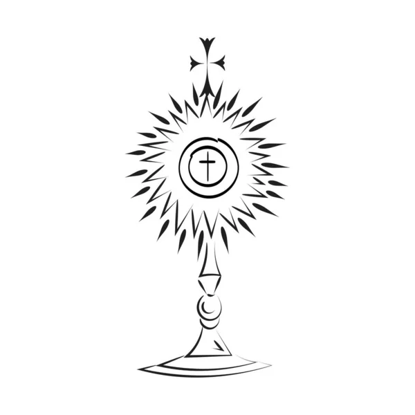 コーパスクリスティ 印刷やポスター カード チラシやTシャツとして使用するためのキリスト教のシンボル — ストックベクタ