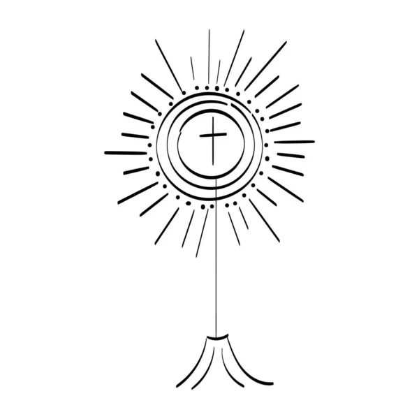 Corpus Christi Vagyok Keresztény Szimbólum Nyomtatásra Vagy Poszterként Kártyaként Szórólapként — Stock Vector