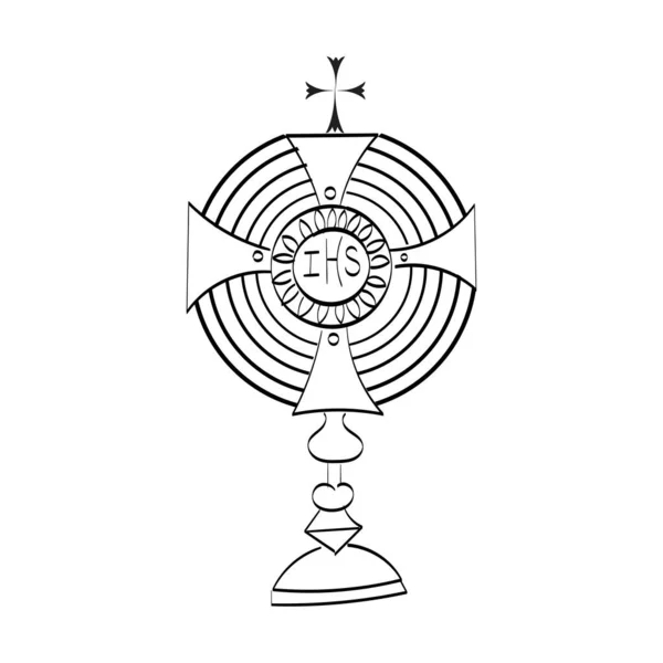 Corpus Christi Vagyok Keresztény Szimbólum Nyomtatásra Vagy Poszterként Kártyaként Szórólapként — Stock Vector