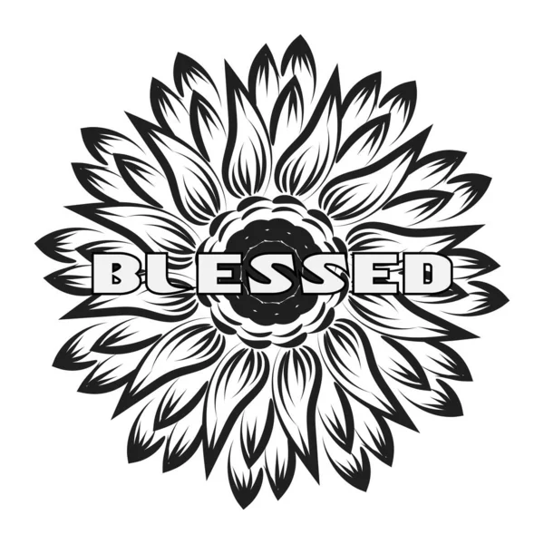 Keresztény Virágművészet Nyomtatásra Vagy Poszterként Kártyaként Tetoválásként Vagy Pólóként Történő — Stock Vector