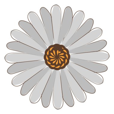 Yapıştırma veya poster, kart, broşür ya da tişört olarak kullanılacak çiçek çizimi