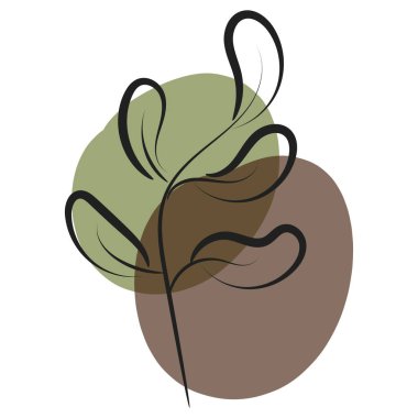 Baskı için minimalist tropikal sanat