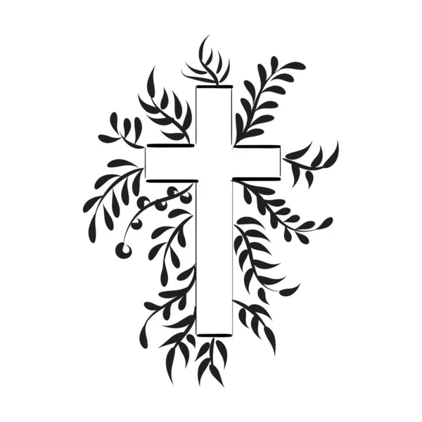 印刷やポスター カード チラシ ステッカー タトゥーやTシャツとして使用するためのキリスト教のシンボルデザイン — ストックベクタ