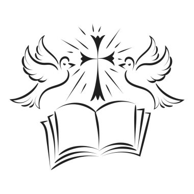 Baskı için Hıristiyan Sembol Tasarımı veya poster, kart, el ilanı, çıkartma, dövme veya T-Shirt olarak kullanılacak