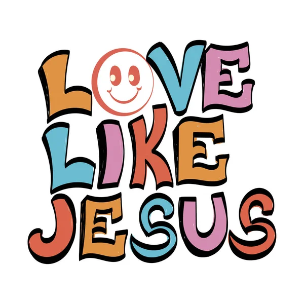 Christian Typography Design Tattoo Message Gospel Jesus Christ Bible Lesson — Stock Vector