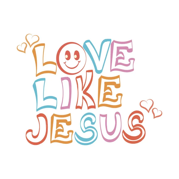 Χριστιανικό Σχέδιο Τυπογραφίας Για Τατουάζ Μήνυμα Του Ευαγγελίου Του Ιησού — Διανυσματικό Αρχείο