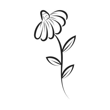 Hand Drawn spring flower design. Cute floral decoration icon vector illustration design