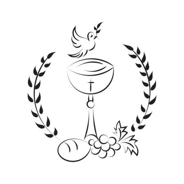 Baskı için Hıristiyan Sembol Tasarımı veya poster, kart, el ilanı, çıkartma, dövme veya T-Shirt olarak kullanılacak