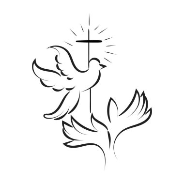 Baskı için Hıristiyan Sembol Tasarımı veya poster, kart, el ilanı, çıkartma, dövme veya T-Shirt olarak kullanılacak