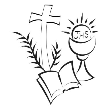 Baskı için Hıristiyan Sembol Tasarımı veya poster, kart, el ilanı, çıkartma, dövme veya T-Shirt olarak kullanılacak