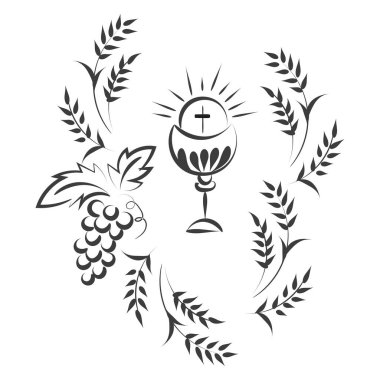 Baskı için Hıristiyan Sembol Tasarımı veya poster, kart, el ilanı, çıkartma, dövme veya T-Shirt olarak kullanılacak