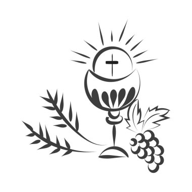 Baskı için Hıristiyan Sembol Tasarımı veya poster, kart, el ilanı, çıkartma, dövme veya T-Shirt olarak kullanılacak