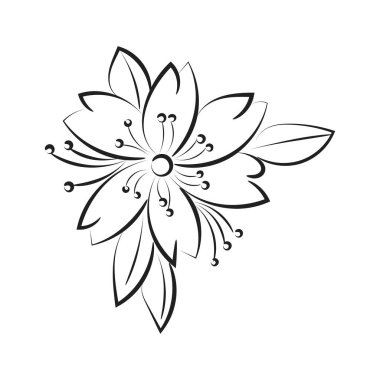 Yazdırmak için Çiçek Satırı Sanatı ya da poster, kart, broşür ya da tişört olarak kullanın