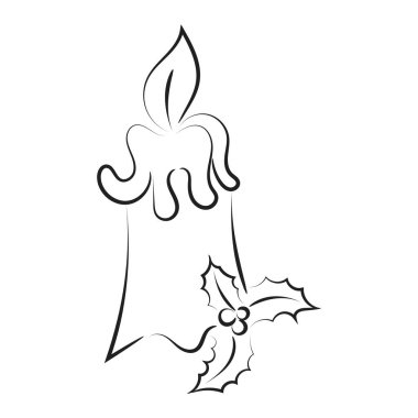 Noel mumu kutsal ışık. Yazdırmak için Advent Çelengi ya da poster, kart, broşür ya da tişört olarak kullanın