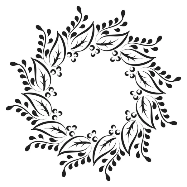 Diseño Corona Navidad Dibujado Mano Para Imprimir Usar Como Póster — Vector de stock