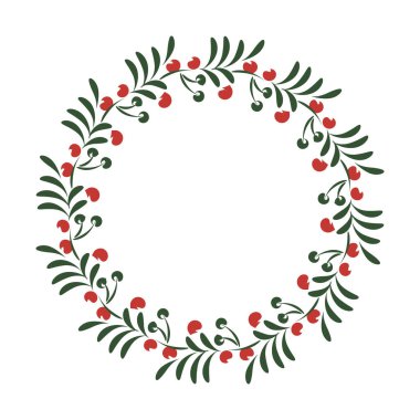 El yapımı Noel çelengi, poster, el ilanı ya da davetiye kartı olarak kullanılacak.