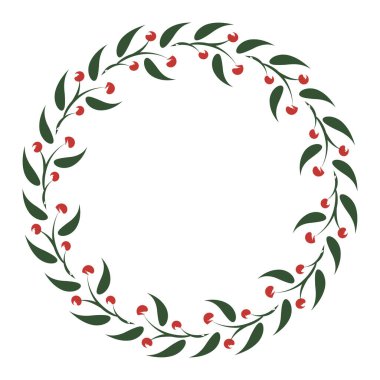 El yapımı Noel çelengi, poster, el ilanı ya da davetiye kartı olarak kullanılacak.