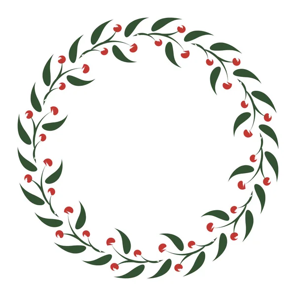 Handgetekende Christmas Wreath Ontwerp Voor Print Gebruik Als Poster Flyer — Stockvector