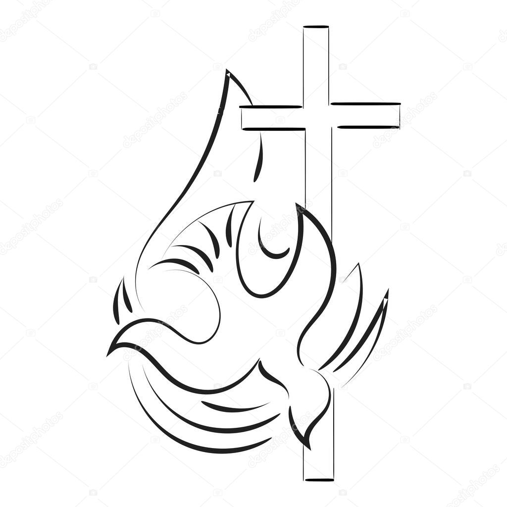 Christian faith, Christian Design for print or use as poster, card, flyer or T Shirt