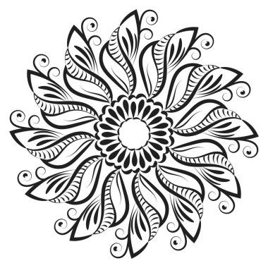  Yazdırılabilir renkli sayfa için girdap Mandala ya da poster, kart, broşür ya da tişört olarak kullanın