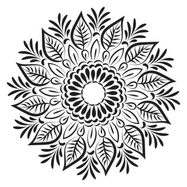  Yazdırılabilir renkli sayfa için girdap Mandala ya da poster, kart, broşür ya da tişört olarak kullanın