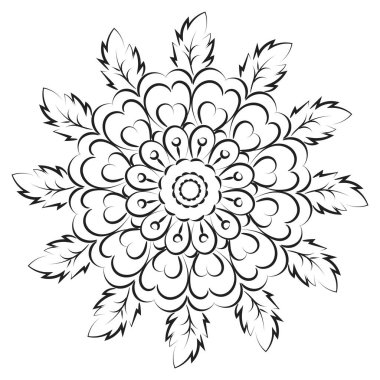  Yazdırılabilir renkli sayfa için girdap Mandala ya da poster, kart, broşür ya da tişört olarak kullanın