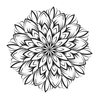 Baskı için güzel Mandala sanat tasarımı ya da poster, kart, el ilanı, dövme ya da tişört olarak kullanılacak