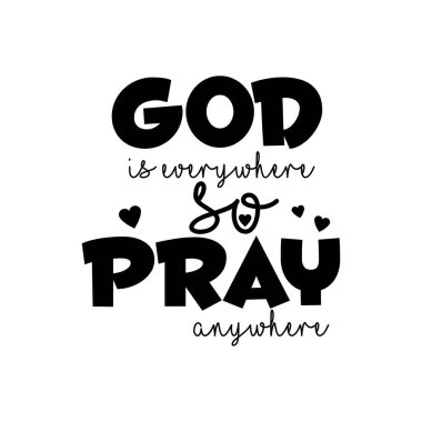 Hristiyan inancı, baskılar için tipografi ya da poster, kart, el ilanı ya da tişört olarak kullanım