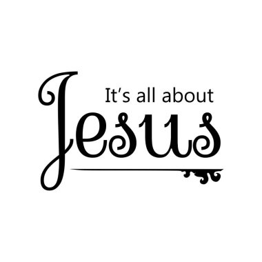 Christian Quote. Typography for print 