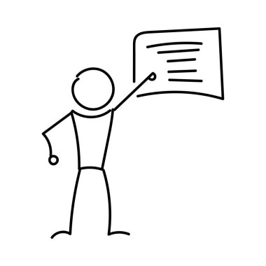 Baskı için komik Stickman el çizimi tarzı ya da poster, kart, el ilanı, dövme ya da T-Shirt tasarımı olarak kullanılması