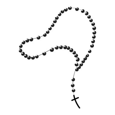 Elle çizilmiş tespih resmi. Kutsal Haçlı tespih.