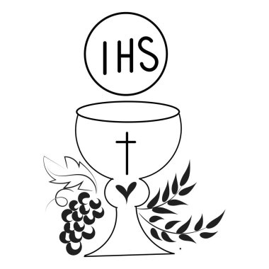 Hıristiyan Sanatı. Baskı için Hıristiyan sembolü veya poster, kart, broşür, dövme veya tişört olarak kullanılacak