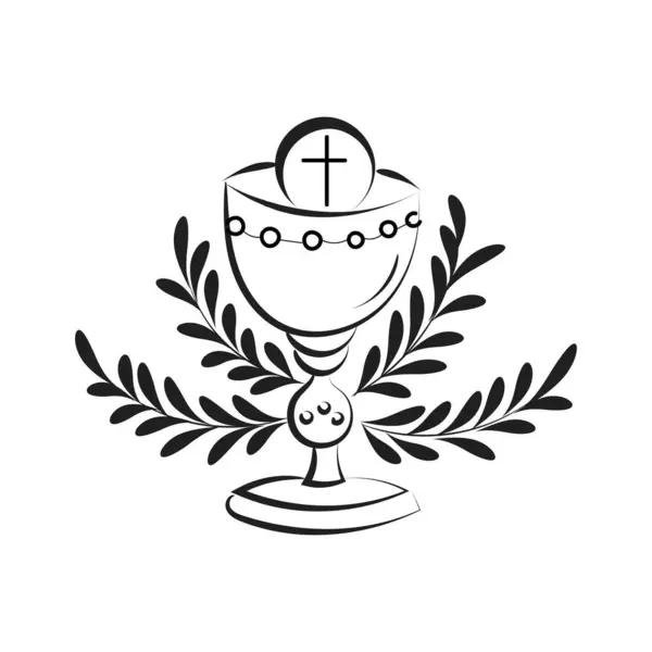 Христианское Искусство Христианский Символ Печати Использования Качестве Плаката Открытки Флаера — стоковый вектор