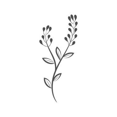 Satır çiçeği ve yapraklar yazdırmak için