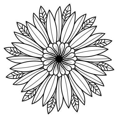 Mandala Sanat tasarımı daire içinde. Basit mandala tasarımı çiçek mandala sanat güzel mandala sanat