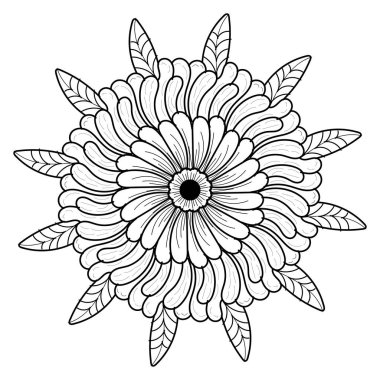 Mandala Sanat tasarımı daire içinde. Basit mandala tasarımı çiçek mandala sanat güzel mandala sanat