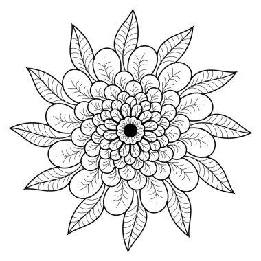 Mandala Sanat tasarımı daire içinde. Basit mandala tasarımı çiçek mandala sanat güzel mandala sanat