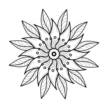 Mandala Sanat tasarımı daire içinde. Basit mandala tasarımı çiçek mandala sanat güzel mandala sanat