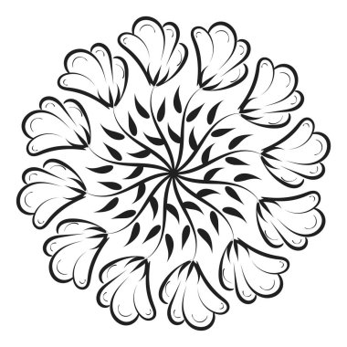 Mandala Sanat tasarımı daire içinde. Basit mandala tasarımı çiçek mandala sanat güzel mandala sanat