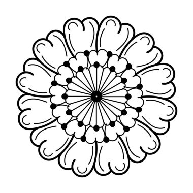 Mandala Sanat tasarımı daire içinde. Basit mandala tasarımı 