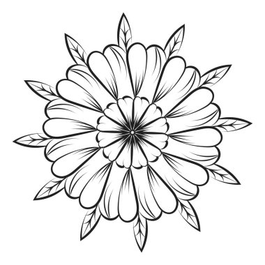 Mandala Sanat tasarımı daire içinde. Basit mandala tasarımı çiçek mandala sanat güzel mandala sanat