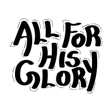 Çıkartma için Hıristiyan tipografi tasarımı. İsa 'nın İncili' nin mesajı. Çocuklar için İncil dersi ya da poster, kart, broşür ya da tişört olarak kullanmak